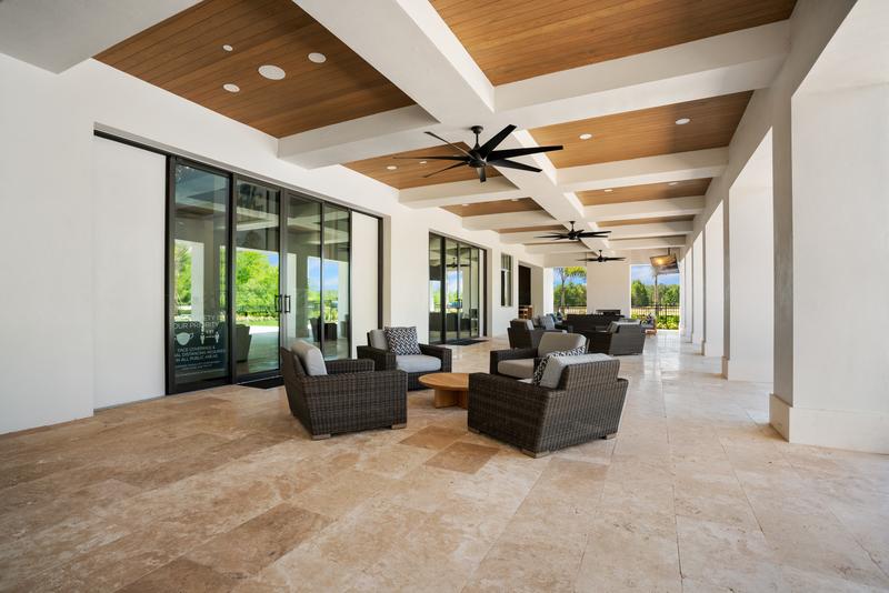 Clubhouse loggia with lounge seating — Ritz-Carlton Residences at Grande Lakes, Orlando FL